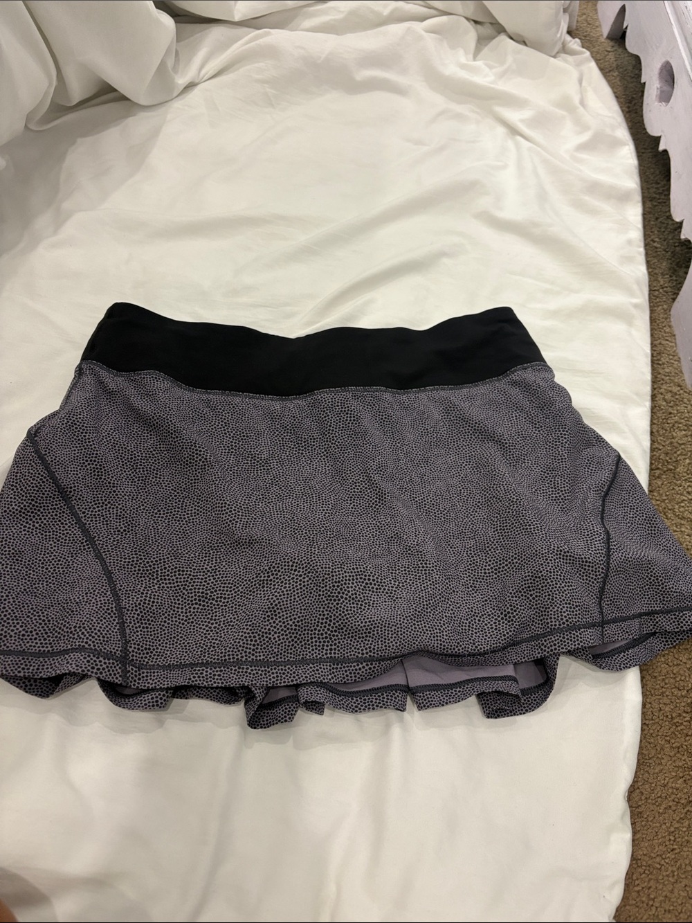 Women's Athletic Skort in Black and Light Gray Dot Print lululemon